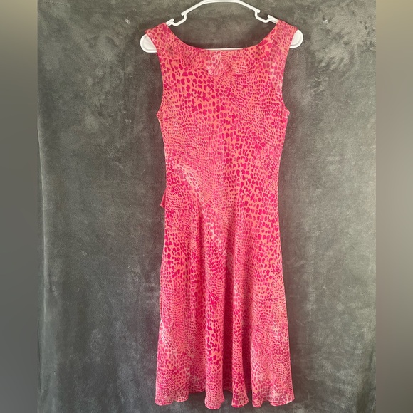 Ann Taylor Pink Animal Print Midi Dress - Picture 2 of 6